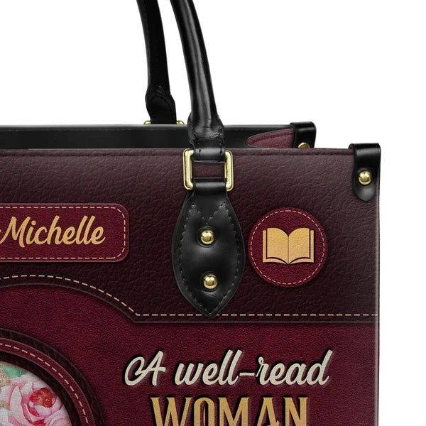 A Well Read Woman Is A Dangerous Creature Leather Bag