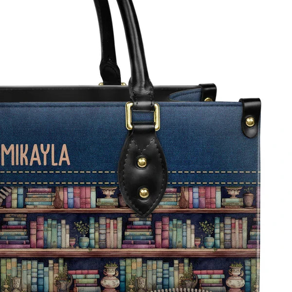 Peace Love Library Leather Bag