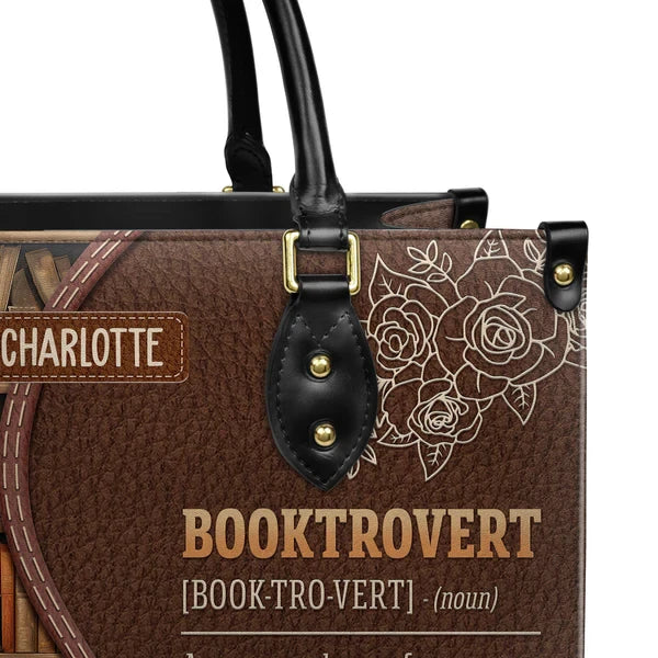 Booktrovert Noun Leather Bag