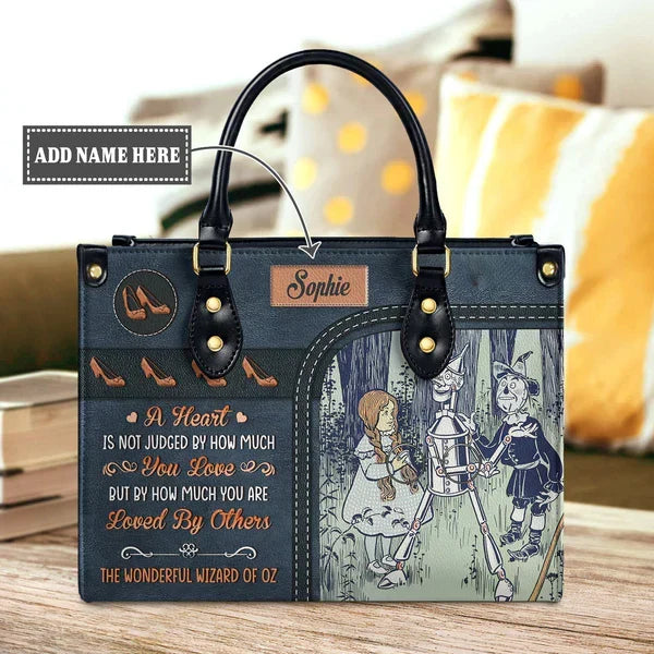 The Wonderful Wizard Of Oz A Heart Is Not Judged By How Much You Love Leather Bag