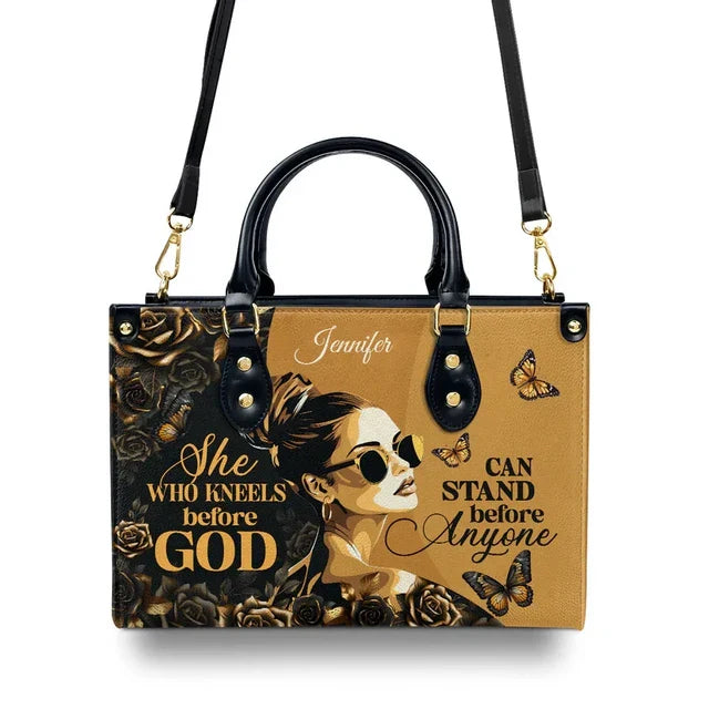 She Who Kneels Before God Leather Handbag