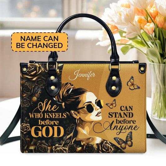 She Who Kneels Before God Leather Handbag