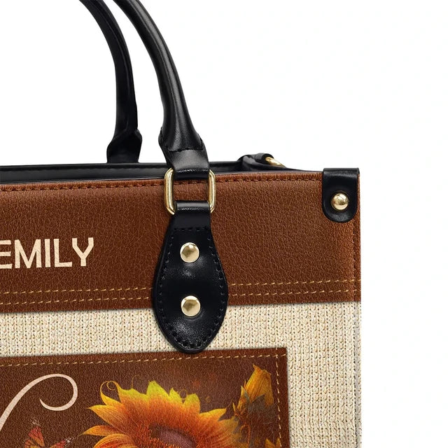 With God All Things Are Possible Leather Handbag