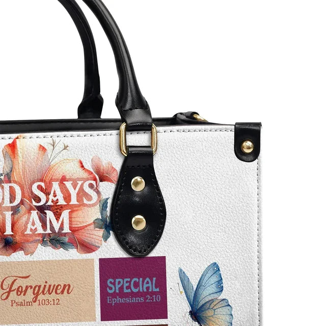 The Lord Sustains Me Leather Handbag