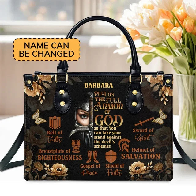 Armor Of God Leather Handbag