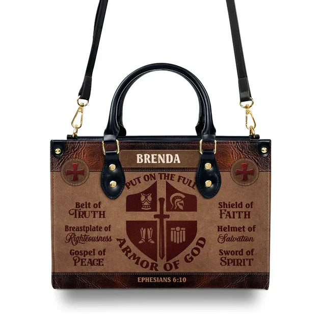 Armor Of God Leather Handbag