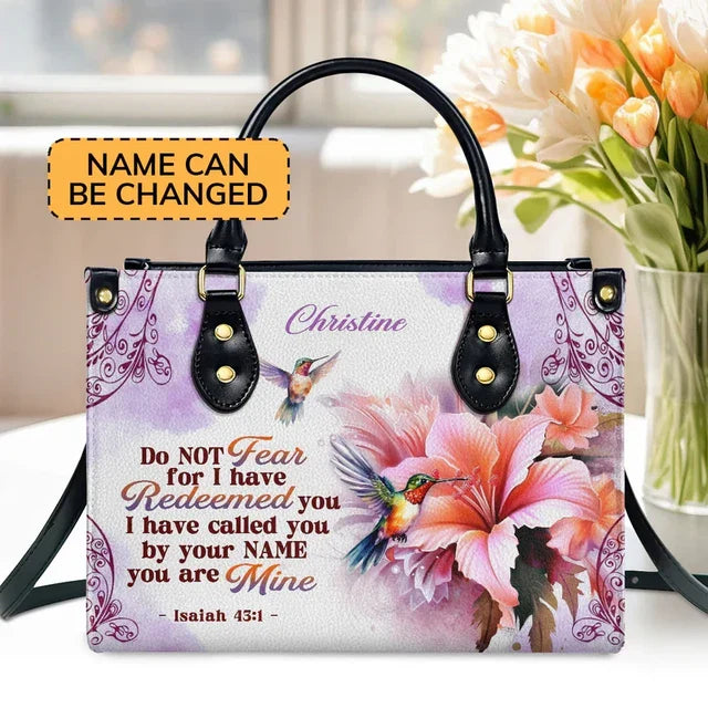 I Have Called You By Your name Leather Handbag