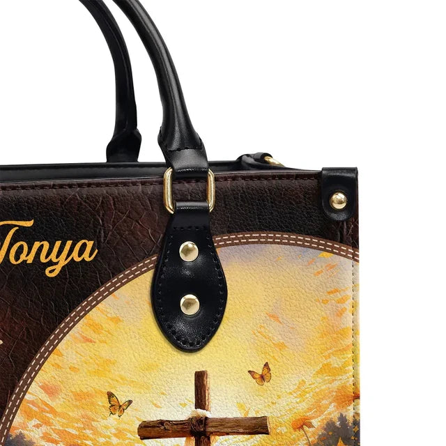 Blessed Are The Pure Leather Handbag