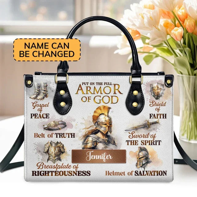 Armor Of God Leather Handbag