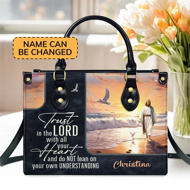 Trust in the Lord Leather Handbag