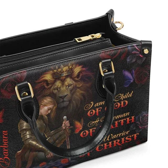 A Woman Of Faith Leather Handbag