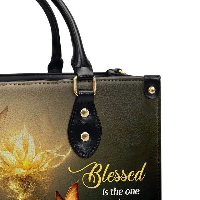 Blessed Is The One Who Trusts In The Lord Leather Handbag