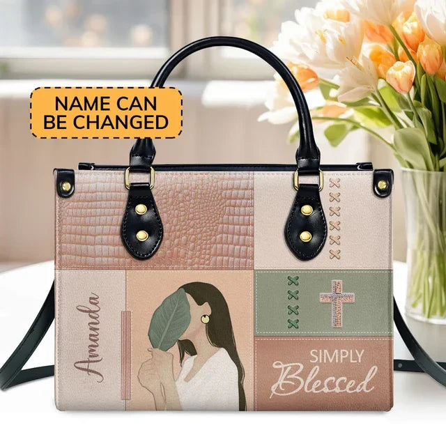 Simply Blessed Leather Handbag