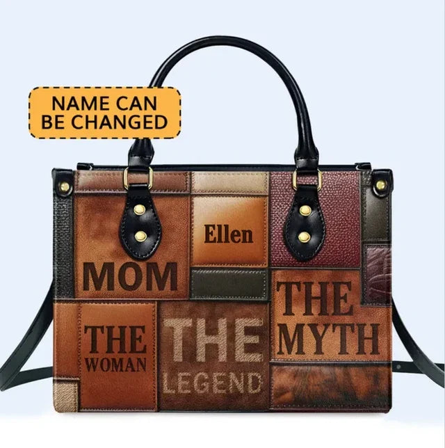 Mom The Legend Leather Handbag